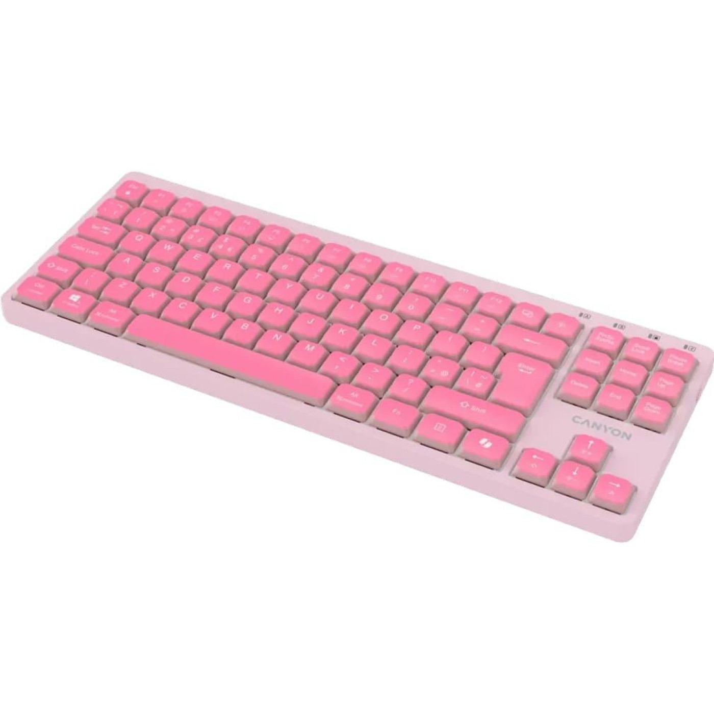 Клавіатура Canyon Keyboard OnType 10 Low Profile EN Wired Pink (CNS-HKB10P)