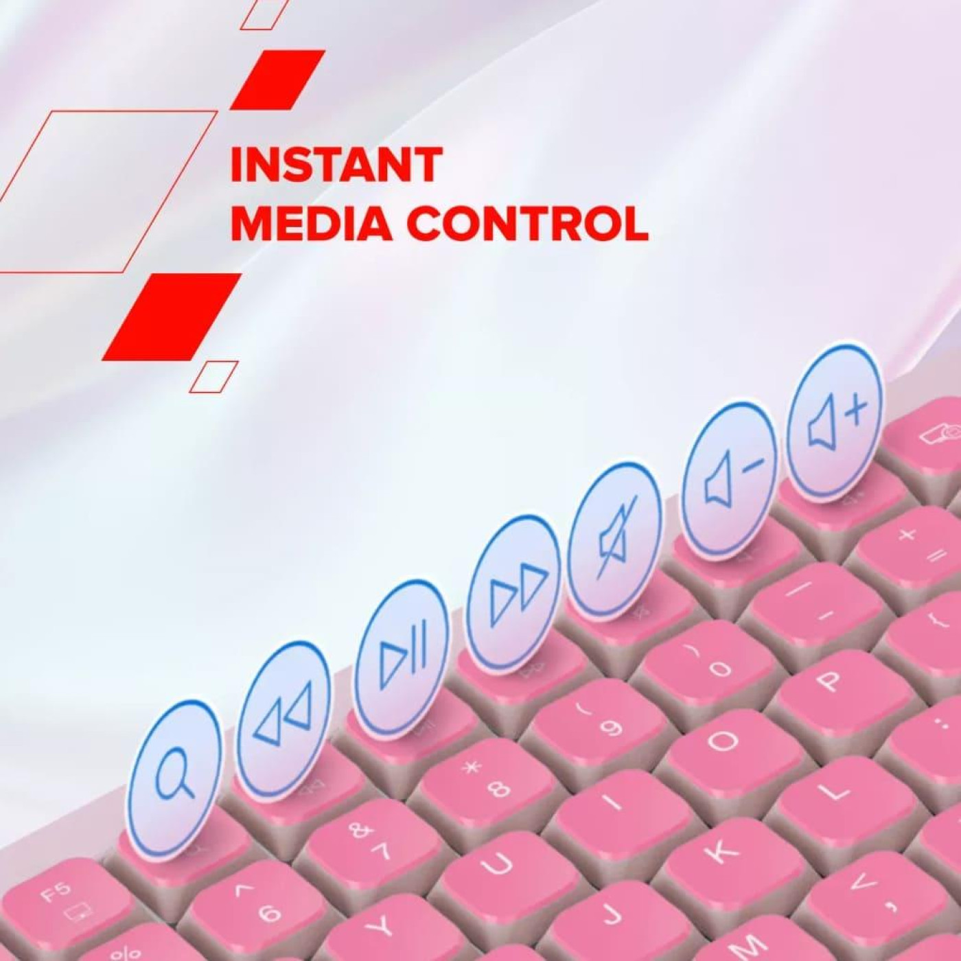 Клавіатура Canyon Keyboard OnType 10 Low Profile EN Wired Pink (CNS-HKB10P)