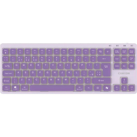 Клавіатура Canyon Keyboard OnType 10 Low Profile EN Wired Violet (CNS-HKB10V)