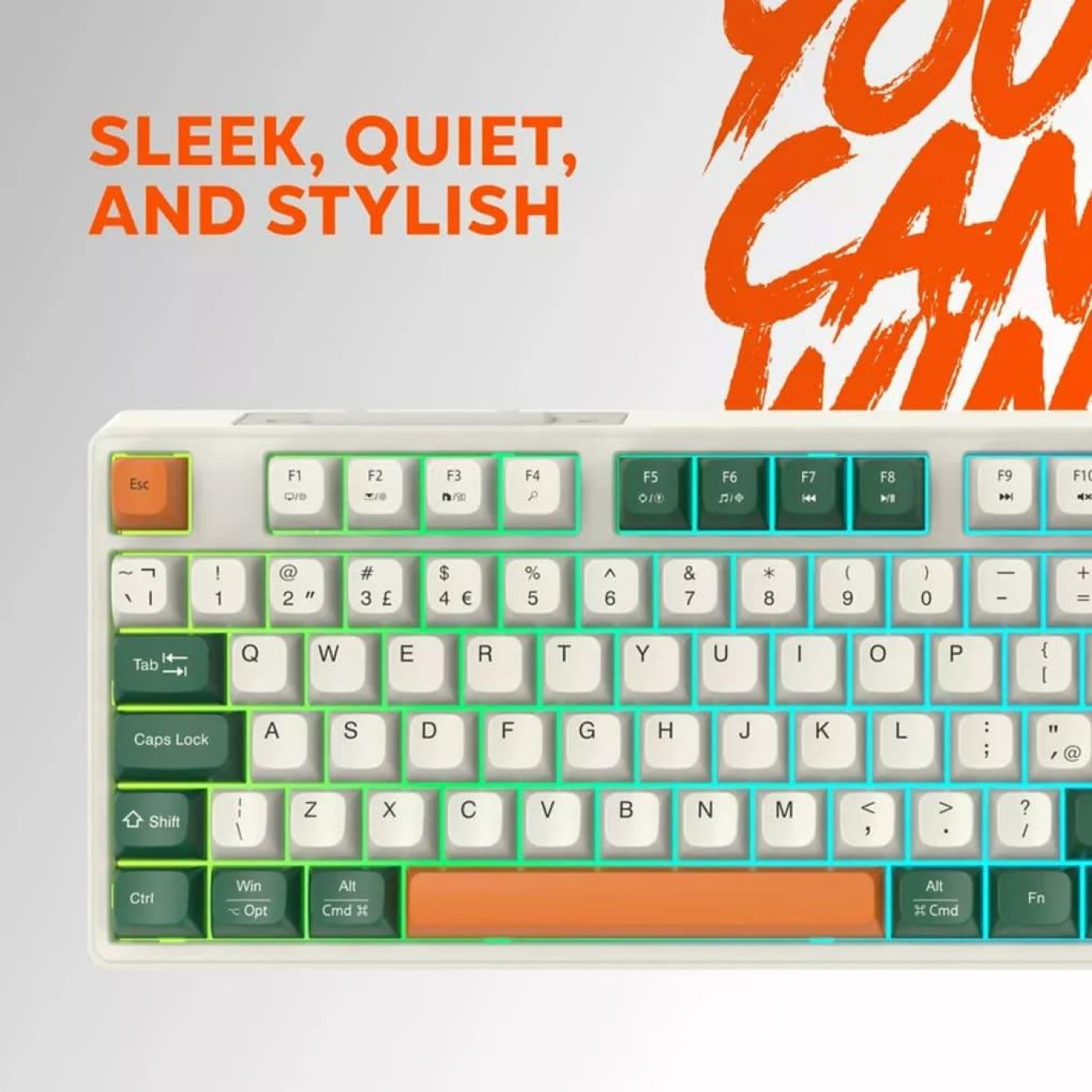 Клавіатура Canyon keyboard Shadder GKW-11 Mech RGB UK/US Wireless White (CND-SKBW11)