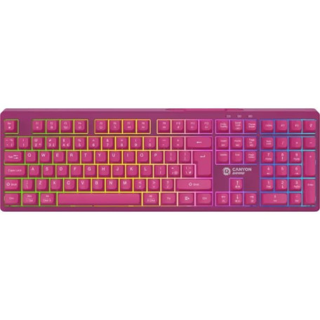 Клавіатура Canyon CND-SKBW2 105keys 2.4G+Bluetooth battery 2000mAh RGB Black (CND-SKBW2)