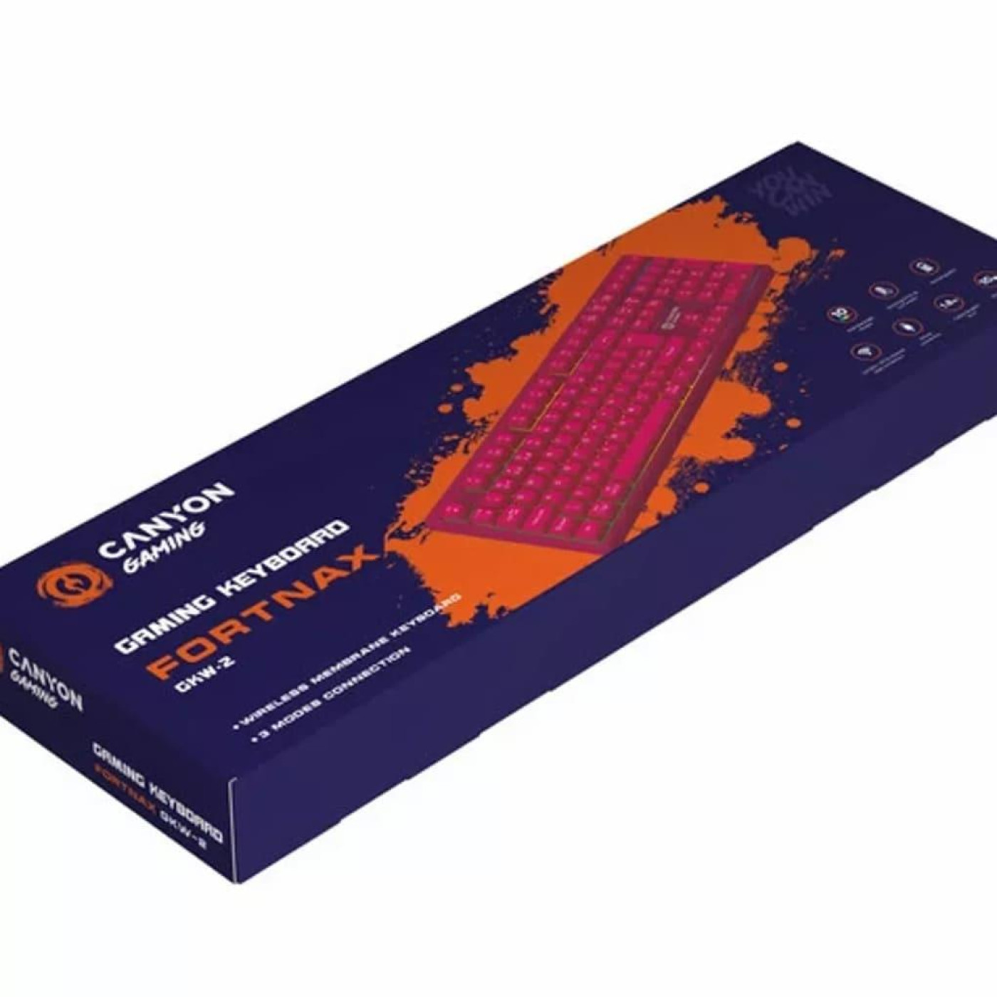 Клавіатура Canyon CND-SKBW2 105keys 2.4G+Bluetooth battery 2000mAh RGB Black (CND-SKBW2)