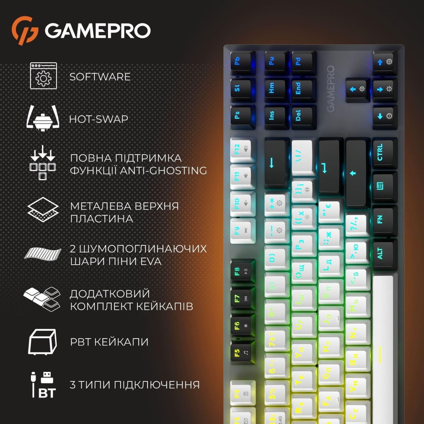 Клавиатура GamePro Genesis Joker Pro (MK124G) 87% Red switches (MK124G Pro)