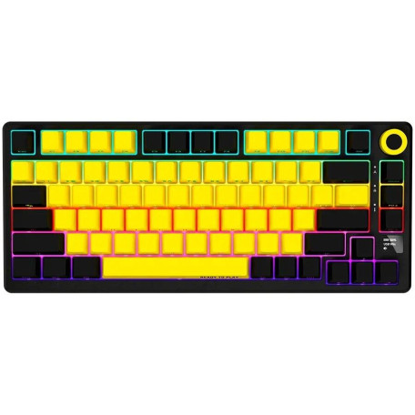 Клавіатура Lorgar KBP7075W Wireless Pro 75% Exploded Black Yellow EN/UA (LRG-KBP7075W-YL-US)