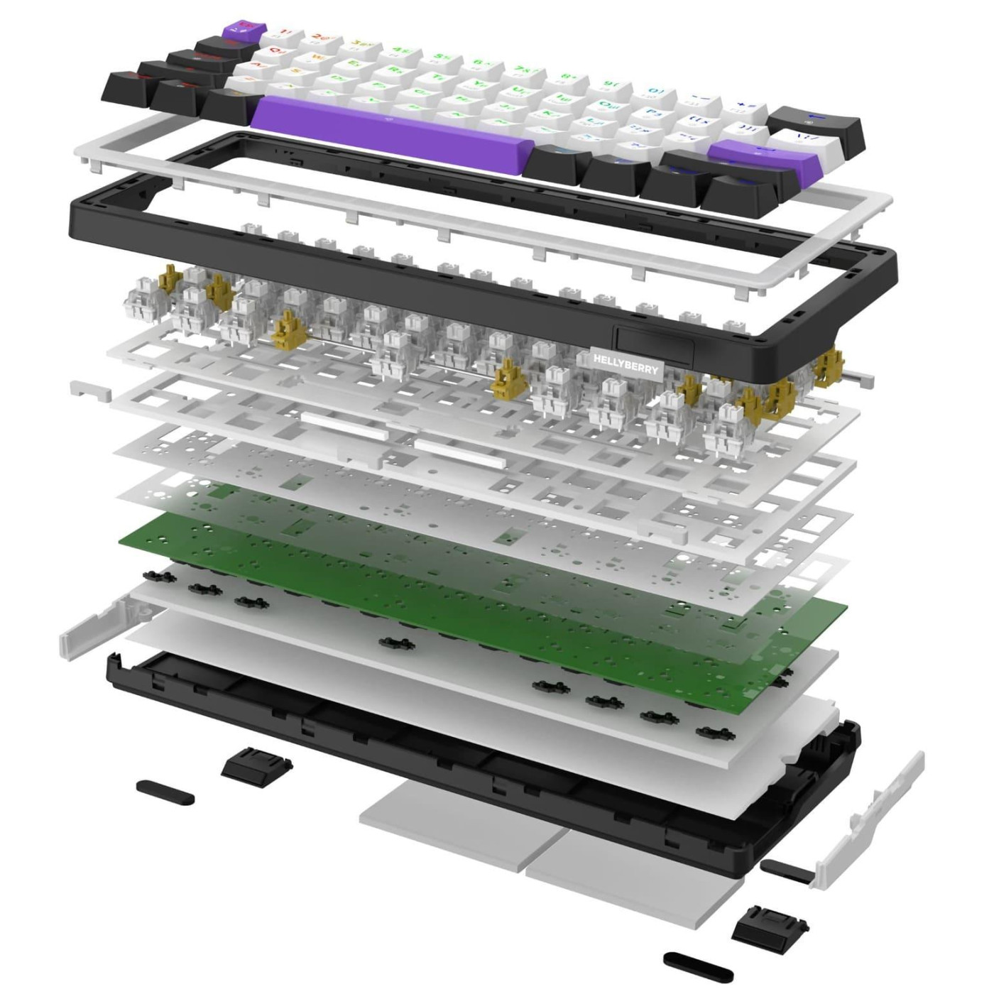 Клавиатура HATOR Hellyberry HK60 wireless White-Violet (HK60_wireless)
