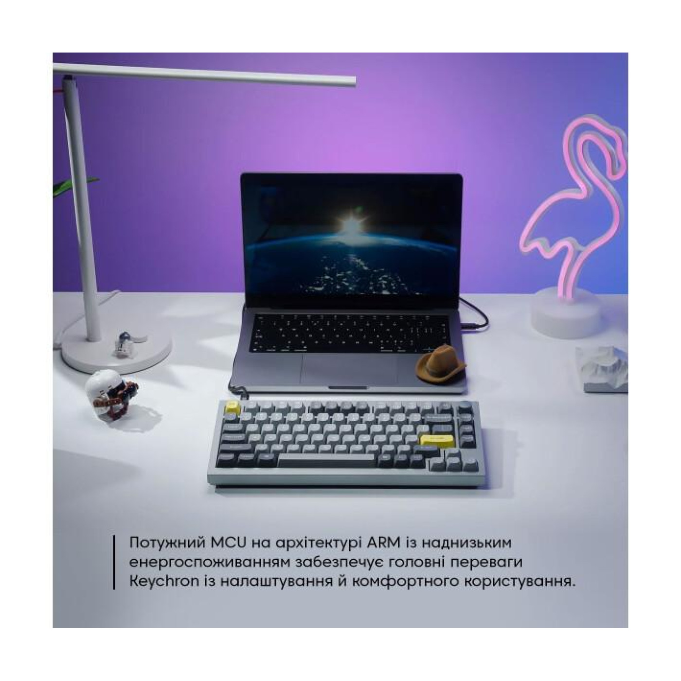 Клавіатура Keychron Q1 QMK HotSwappable Gateron Phantom Brown RGB Knob Space Grey (Q1N3_KEYCHRON)
