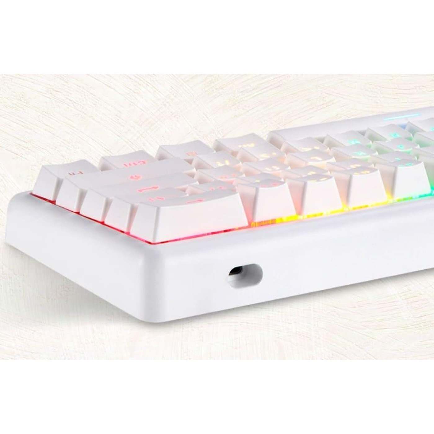 Клавіатура Motospeed SK66 Gateron Red Hot Swap White (mtsk66wmr)