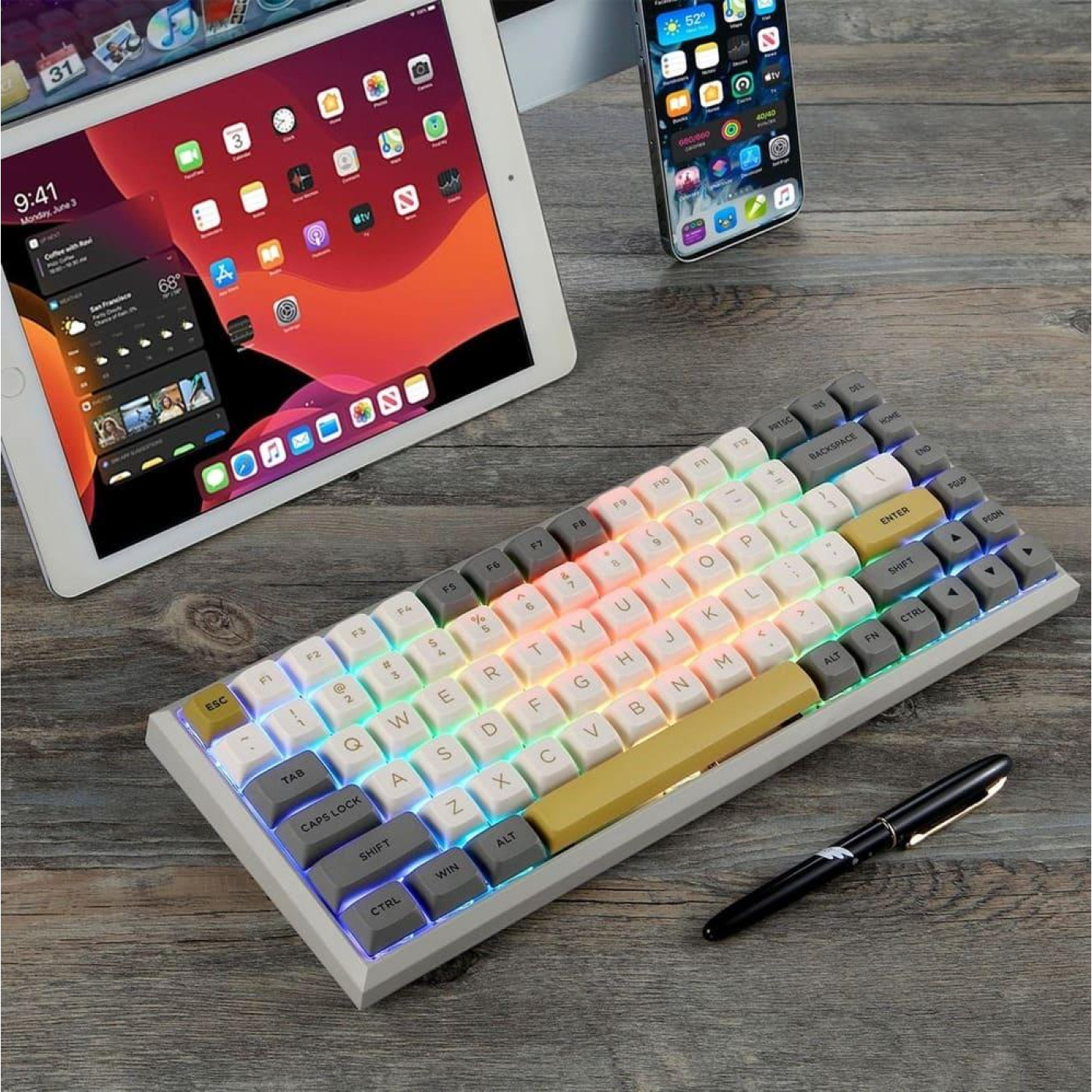 Клавіатура Motospeed SK84 Outemu Red Grey (mtsk84mr)