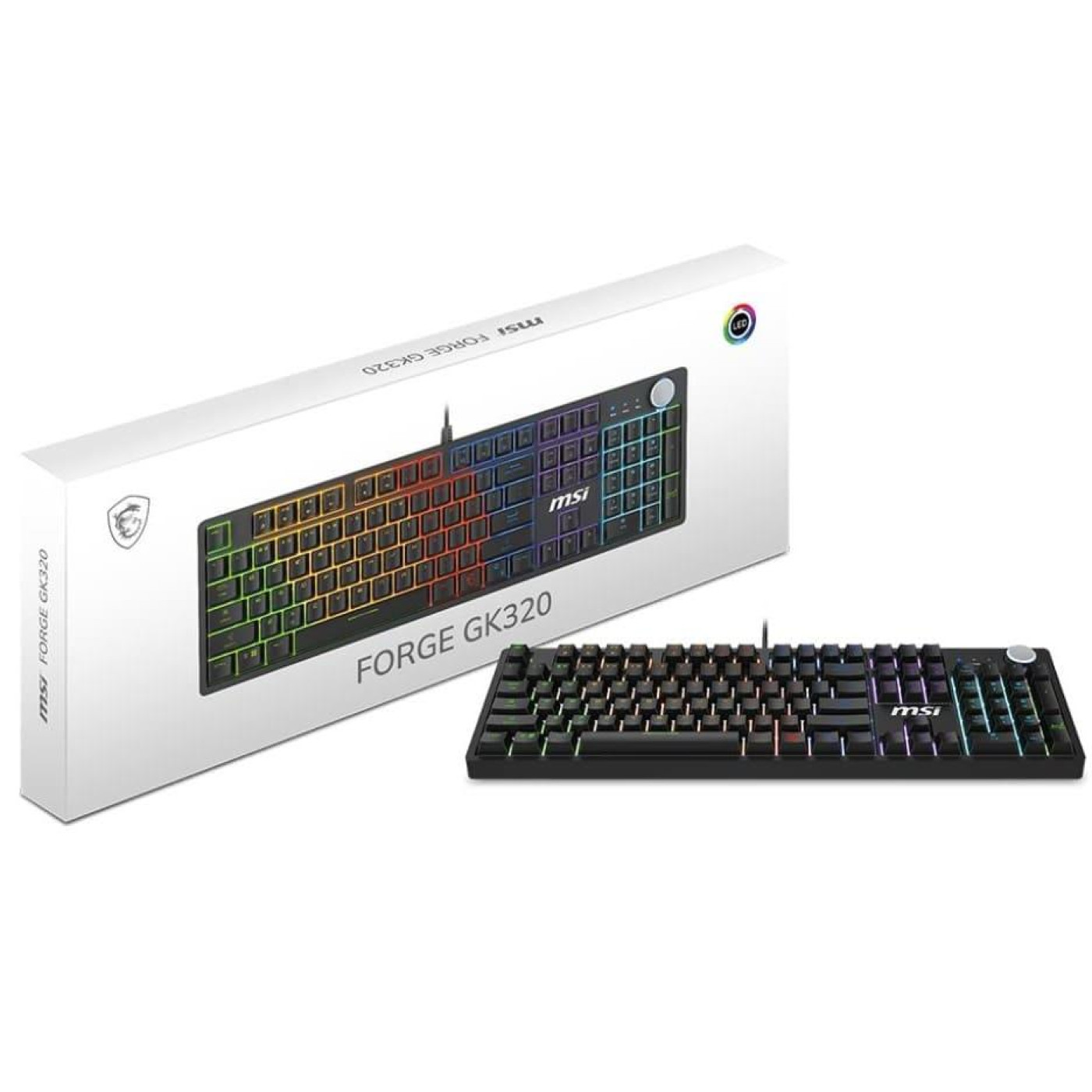 Клавіатура MSI FORGE GK320 UA Red Switches Black (S11-04UA227-HH9)