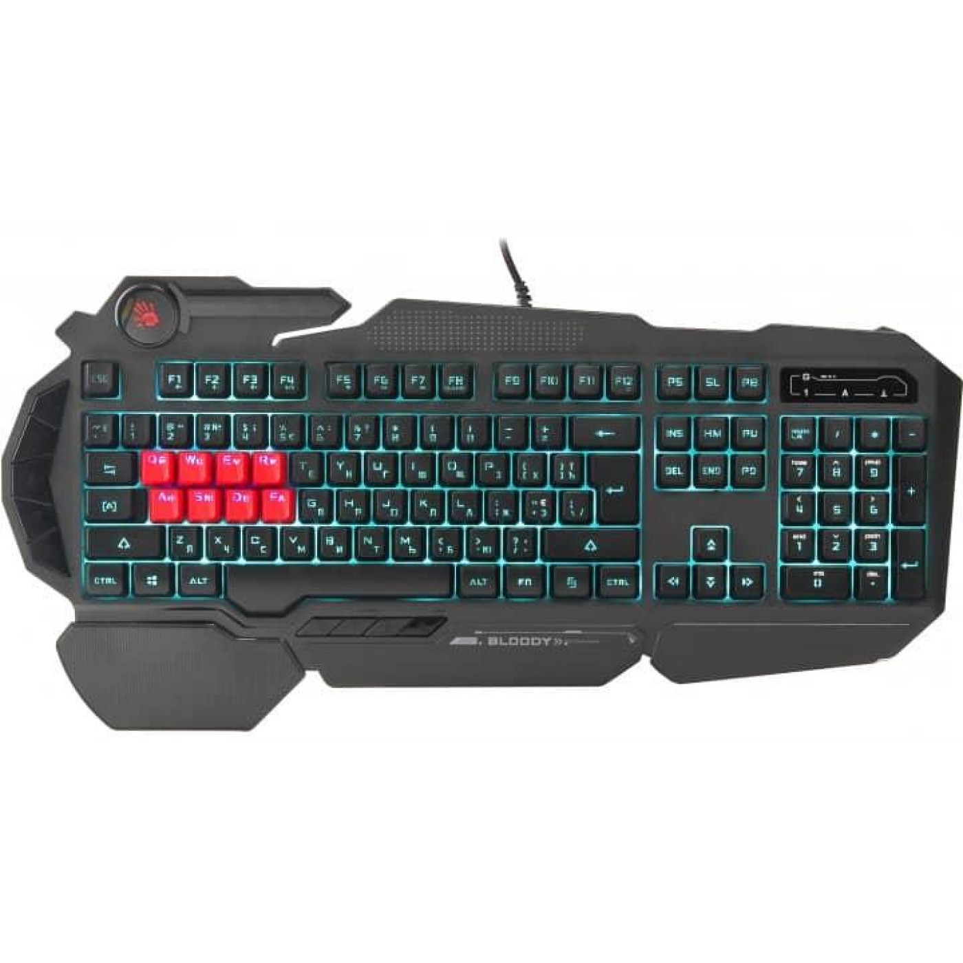 Клавиатура A4Tech Bloody B318-1, чорна, пидсвичування клавиш, USB (B318-1 Bloody (Black))