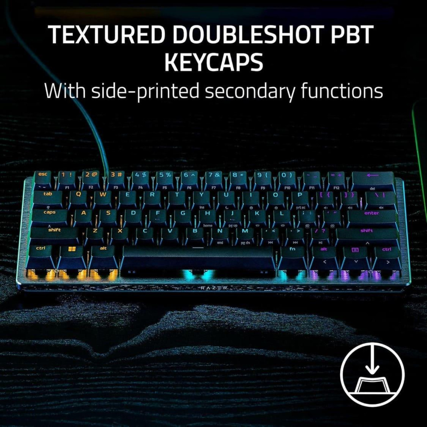 Клавіатура Razer Huntsman V3 Pro Mini USB ENG/UKR Black (RZ03-04990100-R3M1)