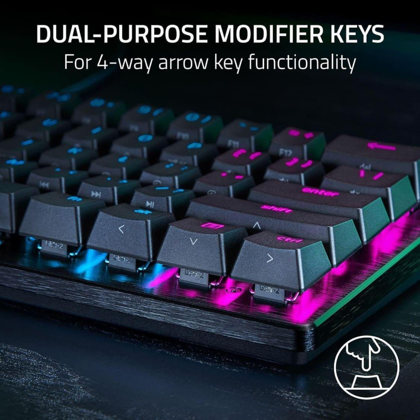 Клавіатура Razer Huntsman V3 Pro Mini USB ENG/UKR Black (RZ03-04990100-R3M1)
