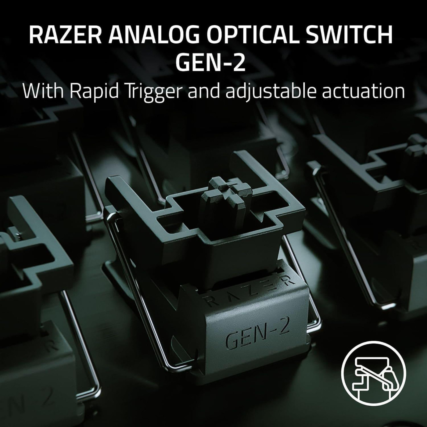 Клавіатура Razer Huntsman V3 Pro Mini USB ENG/UKR Black (RZ03-04990100-R3M1)