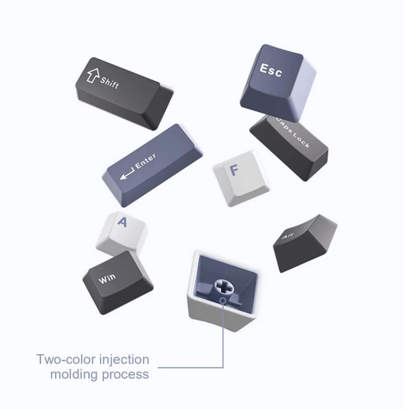 Клавиатура Aula F87 Gasket Greywood switch Hot-Swap 2.4G Wireless/BT White EN/UA (6948391208602)