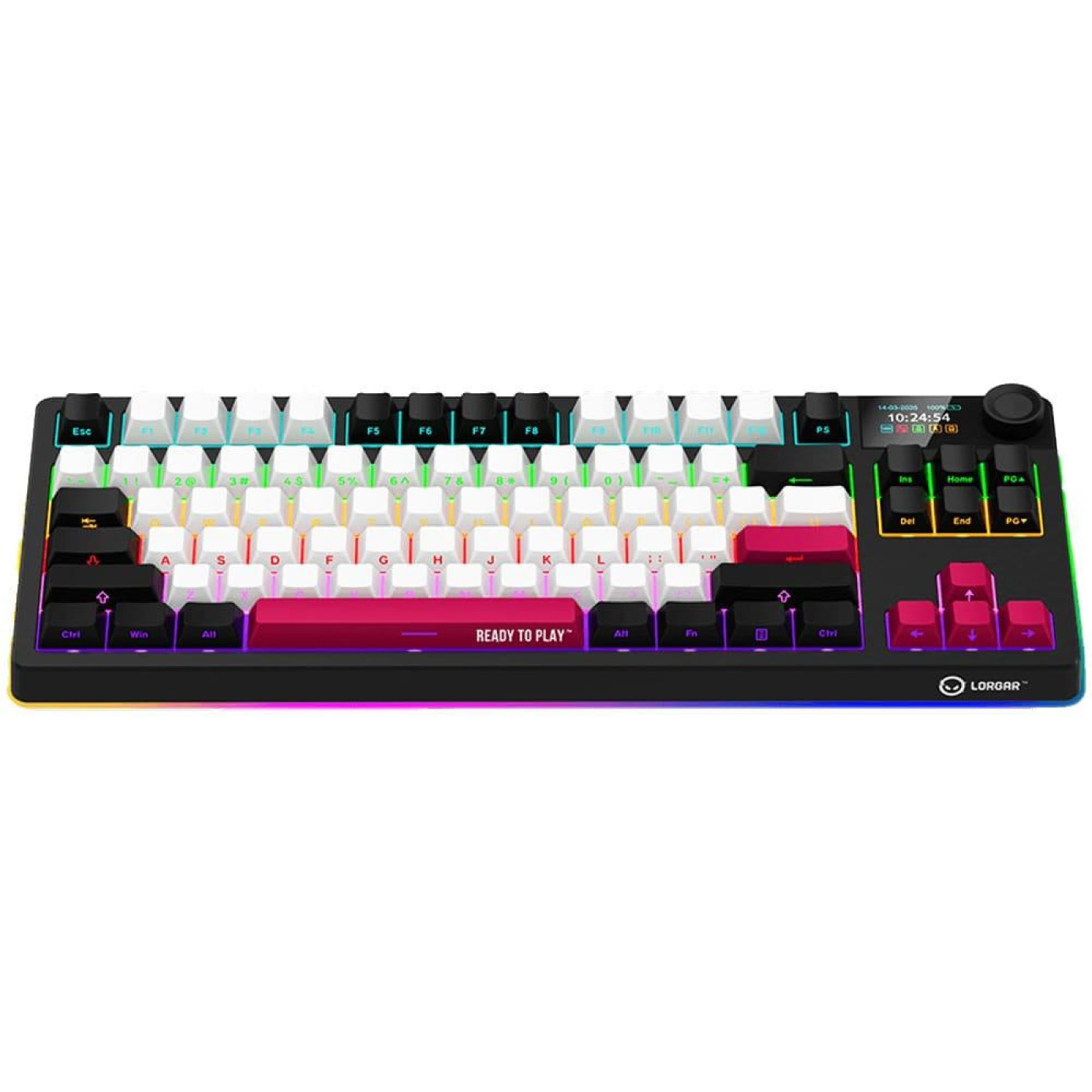 Клавиатура Lorgar KBP70TKLW Pro Wireless TKL EN/UA Black Red (LRG-KBP70TKLW-BK-US)