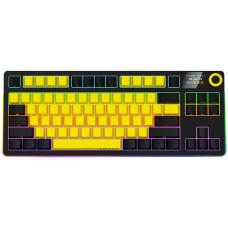 Клавіатура Lorgar KBP70TKLW Pro Wireless TKL EN/UA Black Yellow (LRG-KBP70TKLW-YL-US)