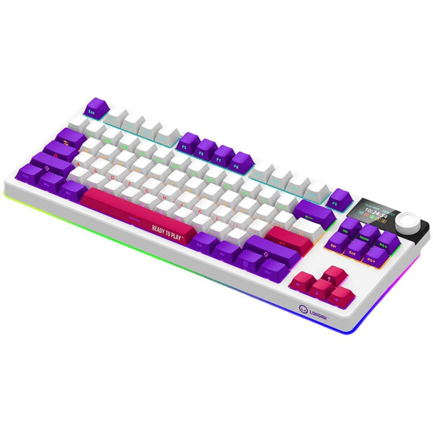 Клавіатура Lorgar KBP70TKLW Pro Wireless TKL EN/UA White (LRG-KBP70TKLW-WH-US)