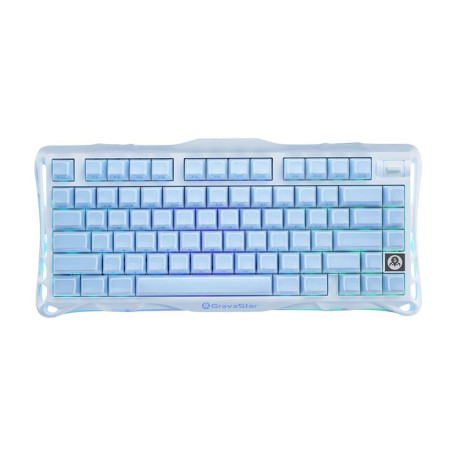 Клавіатура GravaStar Mercury K1 80keys Kailh Cheery Pink EN BT/WL/USB Ice Blue (GSK1_BLU)