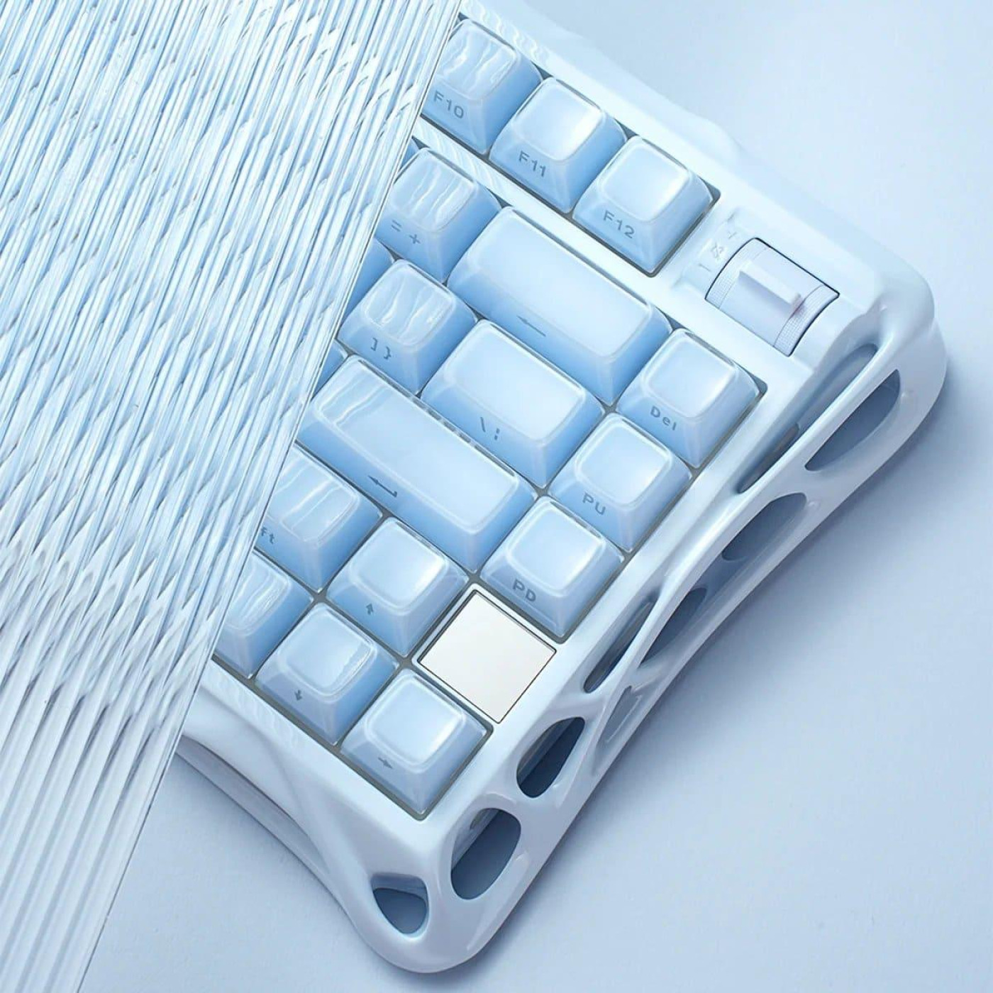 Клавіатура GravaStar Mercury K1 80keys Kailh Cheery Pink EN BT/WL/USB Ice Blue (GSK1_BLU)