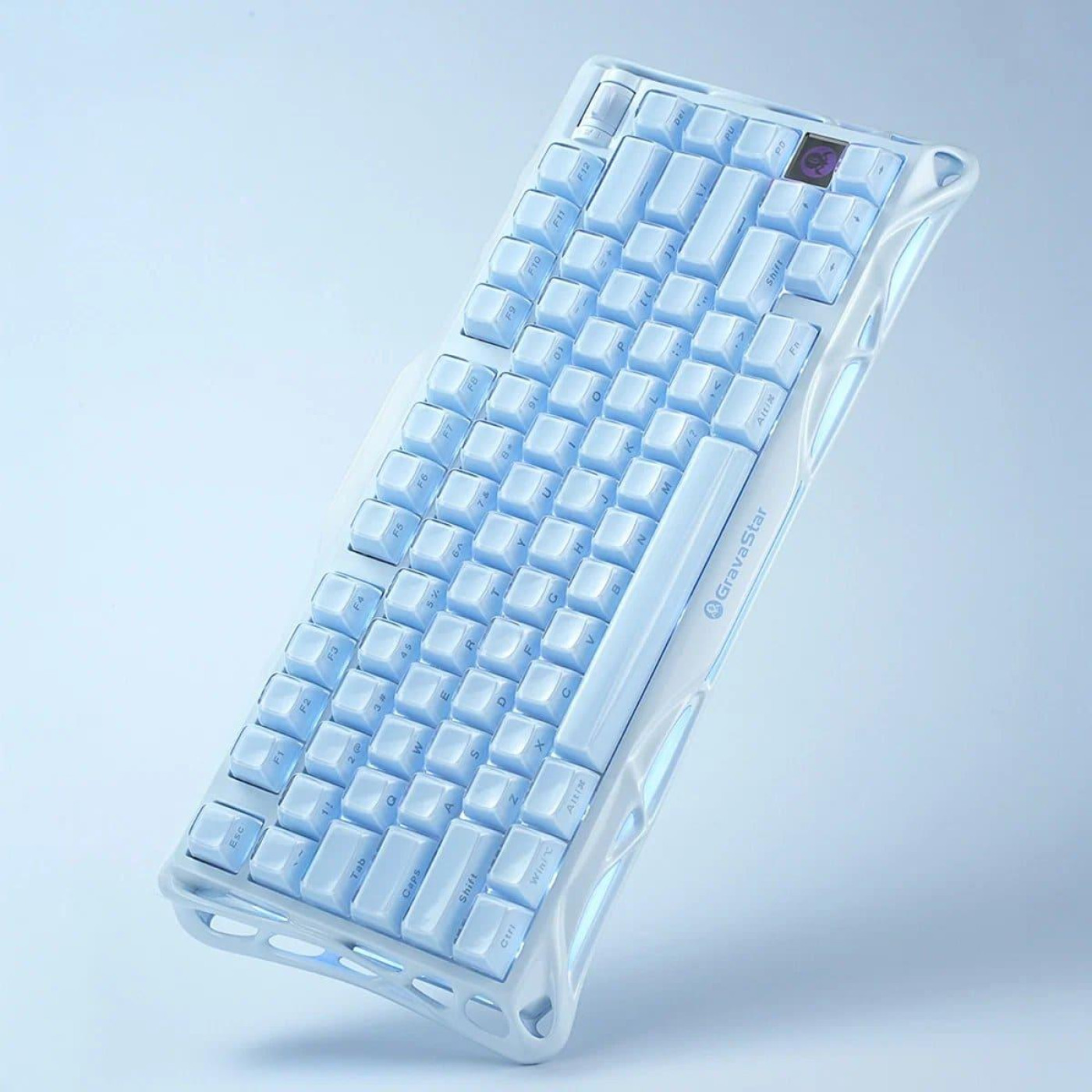 Клавіатура GravaStar Mercury K1 80keys Kailh Cheery Pink EN BT/WL/USB Ice Blue (GSK1_BLU)