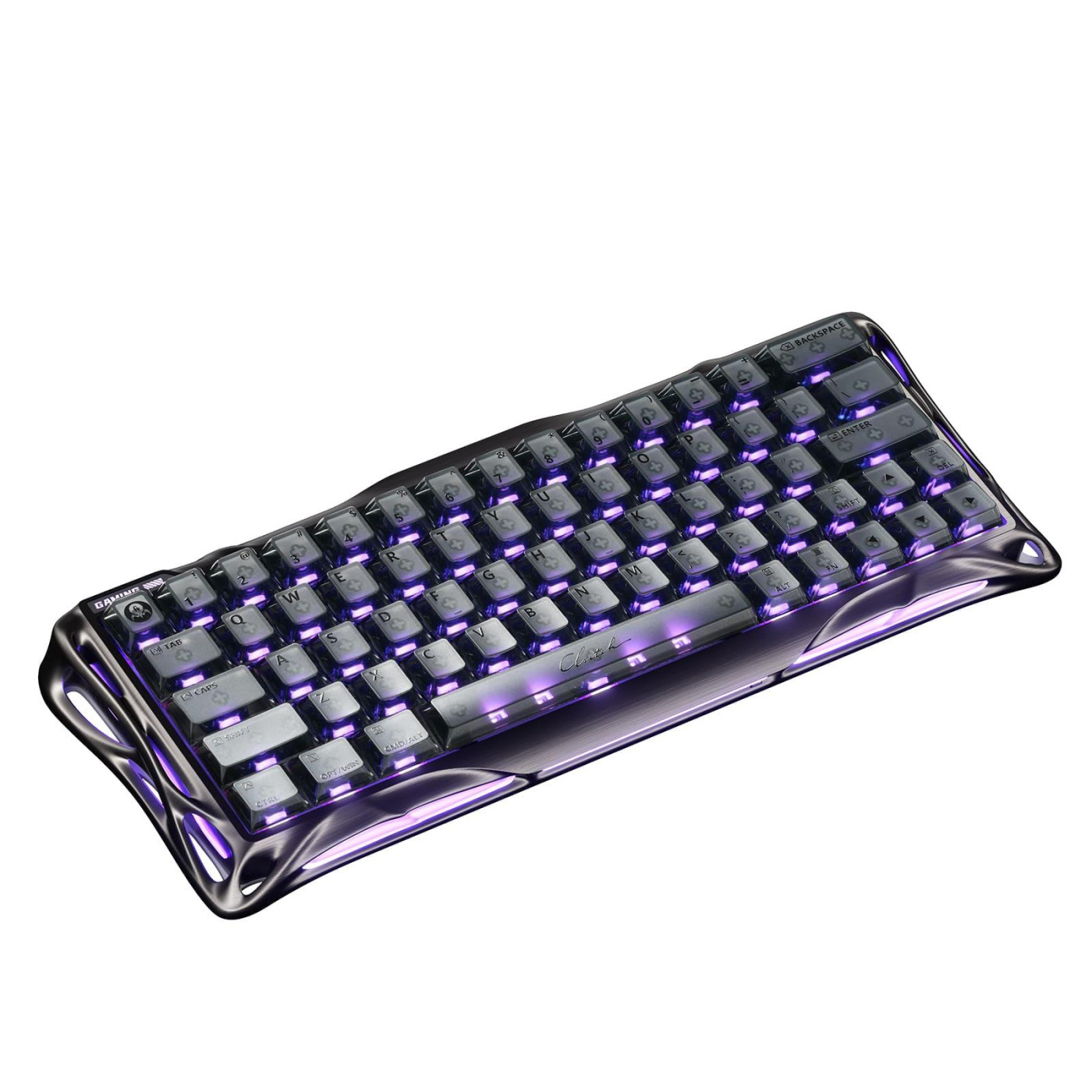 Клавіатура GravaStar Mercury V60 UFO Magnetic Gaming 8K USB-A RGB Gunmetal Smok (GSV60PRO_XTAL_S_BLK)
