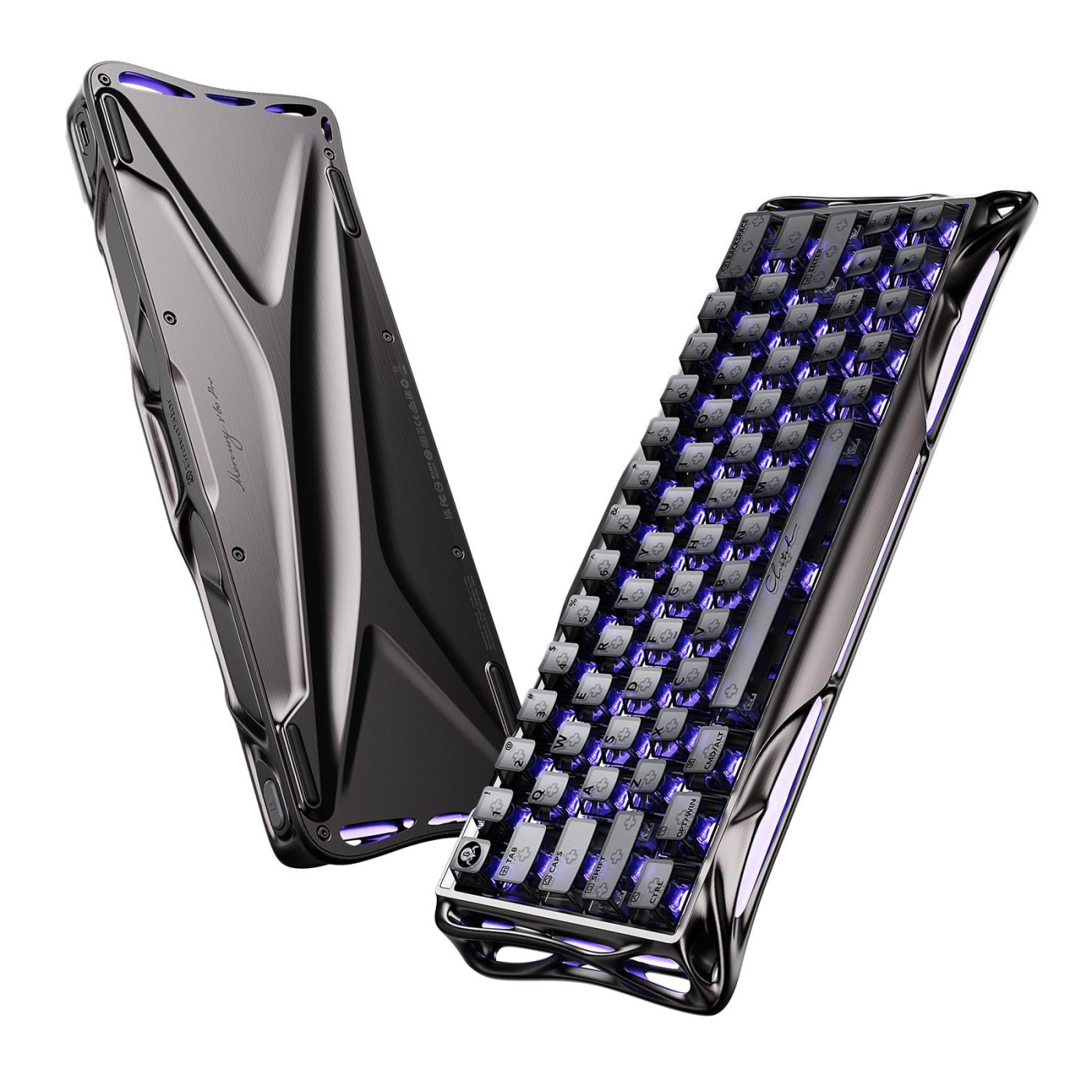 Клавіатура GravaStar Mercury V60 UFO Magnetic Gaming 8K USB-A RGB Gunmetal Smok (GSV60PRO_XTAL_S_BLK)