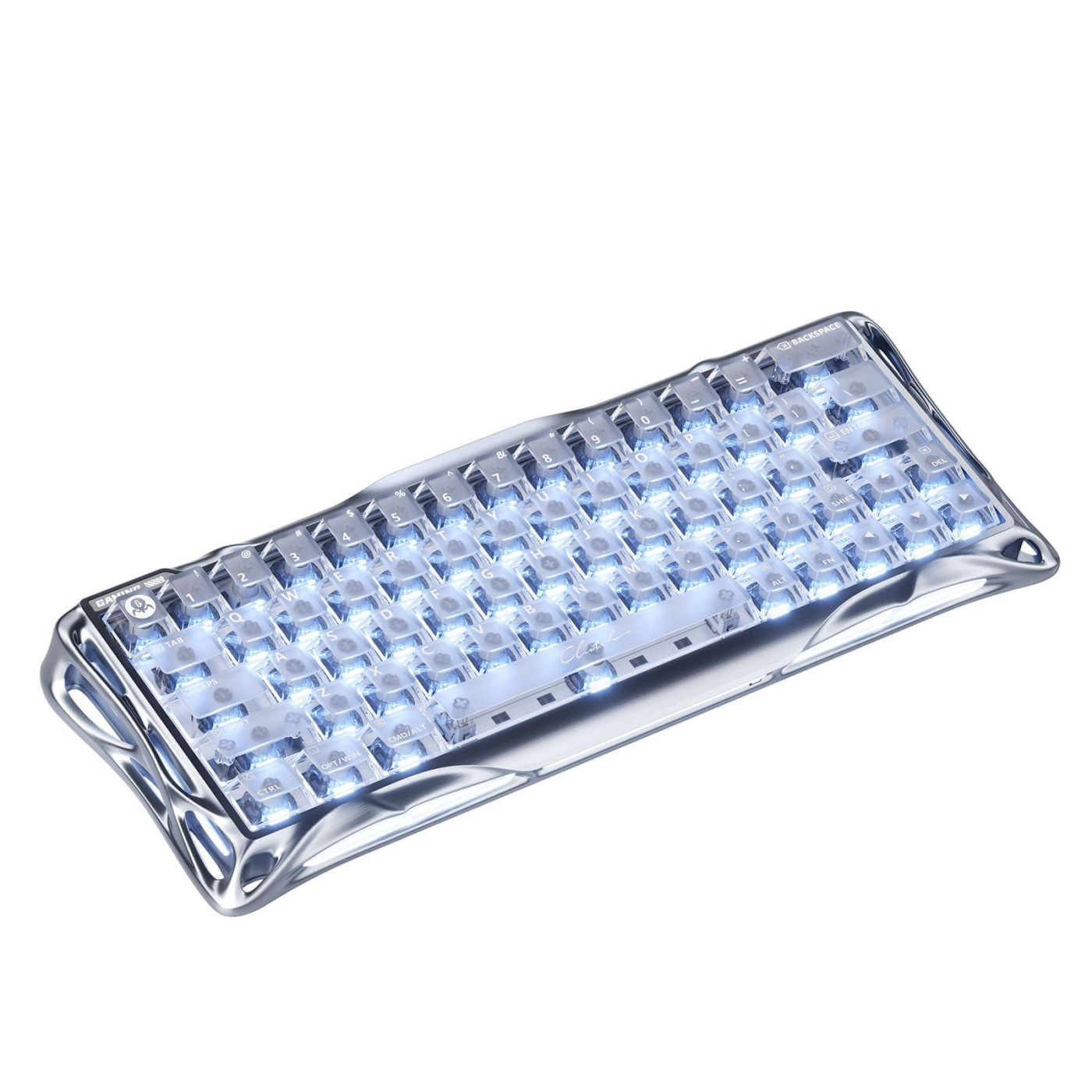 Клавіатура GravaStar Mercury V60 UFO Magnetic Gaming 8K USB-A RGB Silver Frost (GSV60PRO_XTAL_S_SLV)