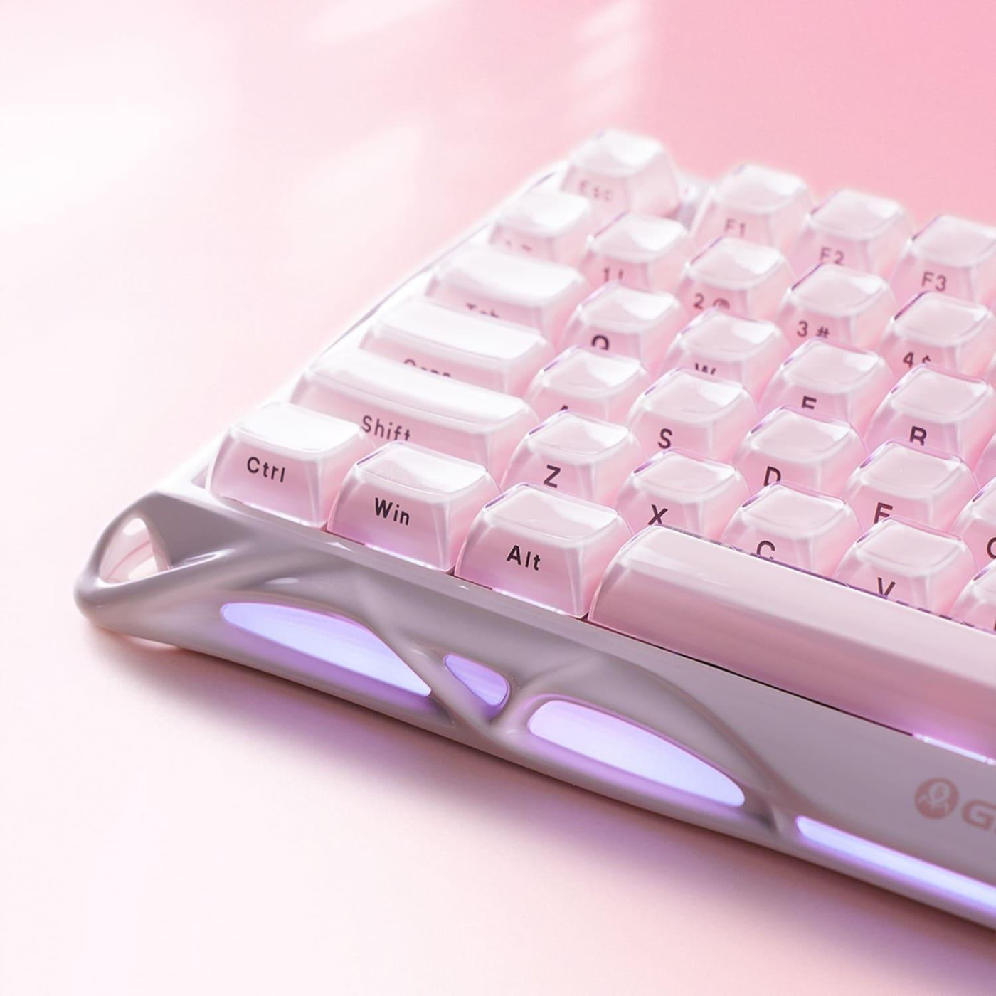 Клавіатура GravaStar Mercury K1 x Kailh Cheery Pink EN BT/WL/USB Sakura Pink (GSK1_P_PNK)