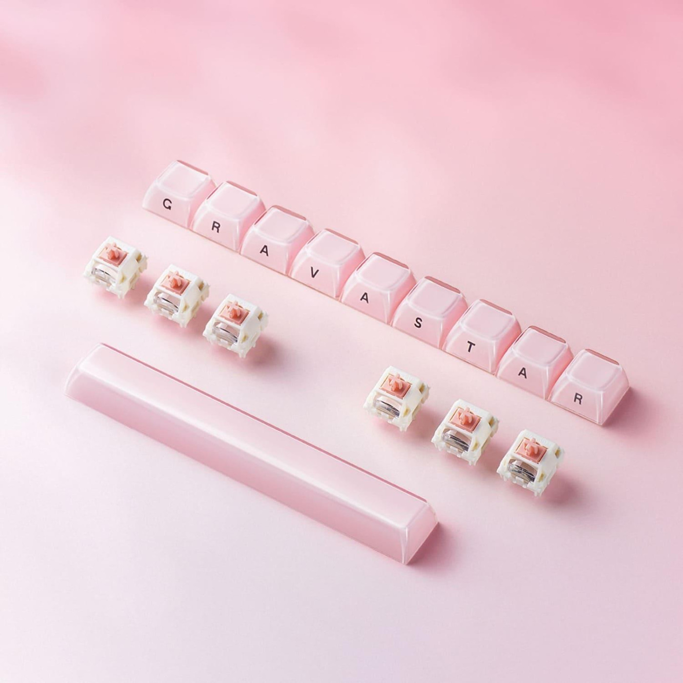 Клавіатура GravaStar Mercury K1 x Kailh Cheery Pink EN BT/WL/USB Sakura Pink (GSK1_P_PNK)