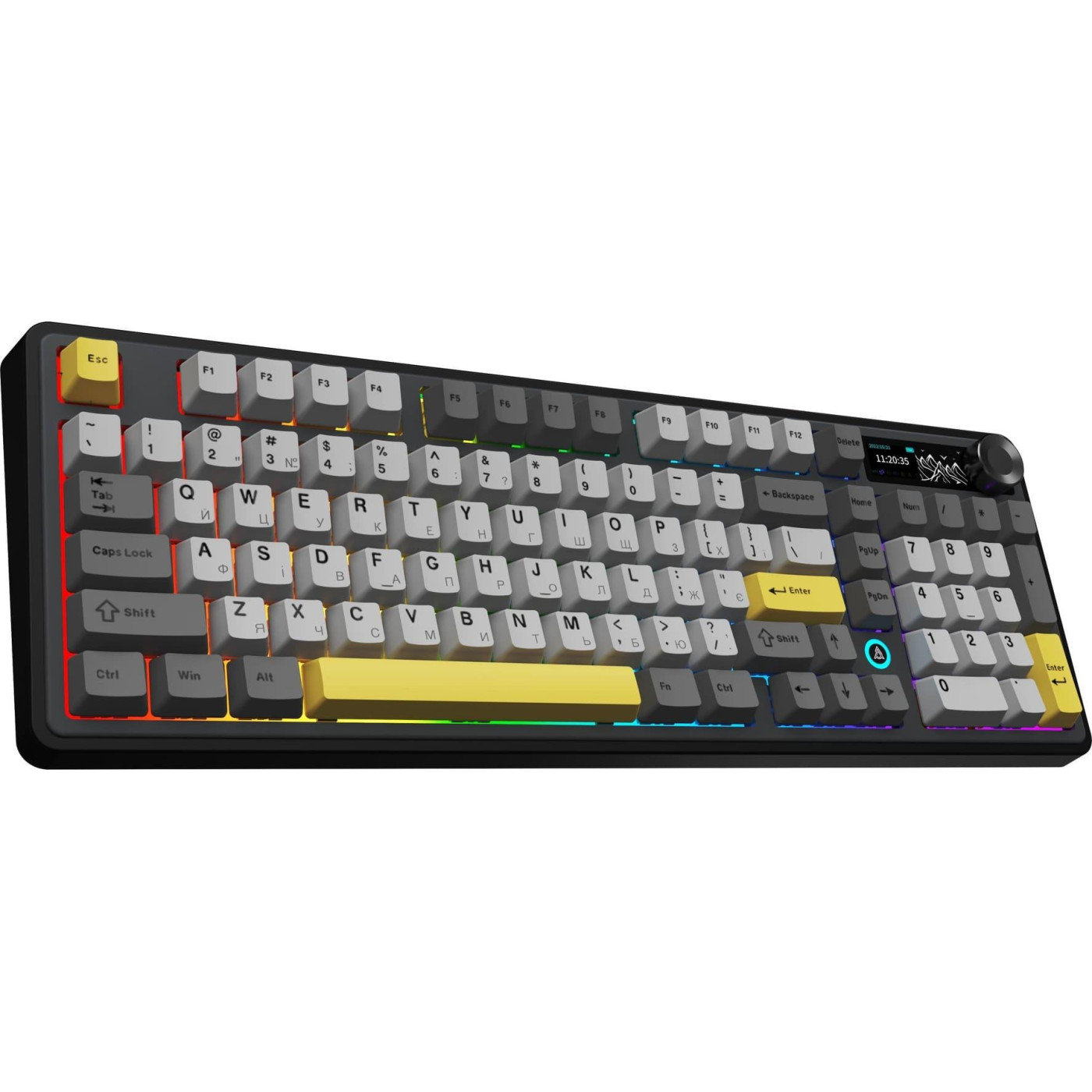 Клавиатура Ajazz AK980 V2 Gift Switch V2 Black Gray Yellow (AK980-V2-G-BGY)