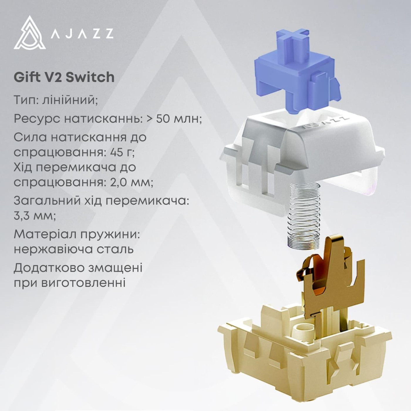 Клавиатура Ajazz AK980 V2 Gift Switch V2 Purple White Blue (AK980-V2-G-PWB)