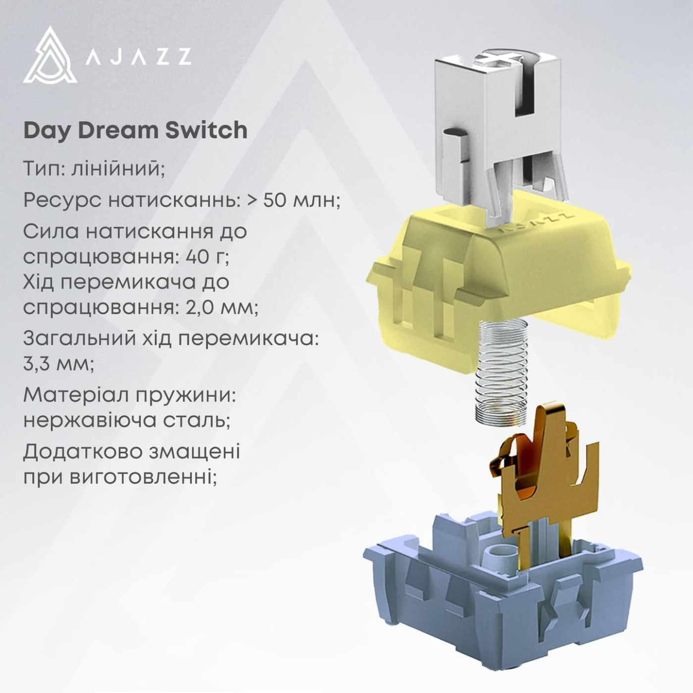 Клавиатура Ajazz AK650 Day Dream switches Gradient Black Gray (AK650-DD-BG)