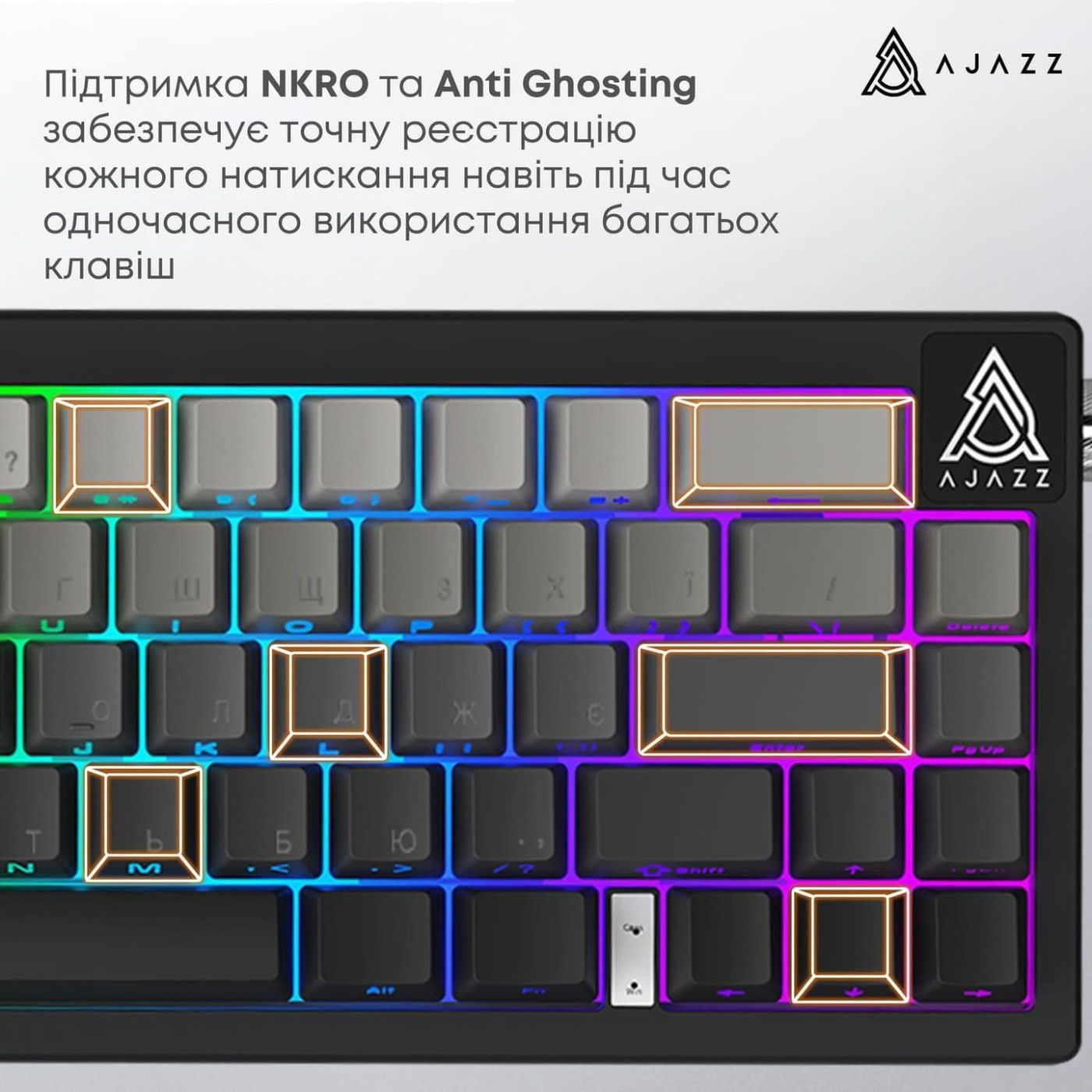Клавиатура Ajazz AK650 Day Dream switches Gradient Black Gray (AK650-DD-BG)