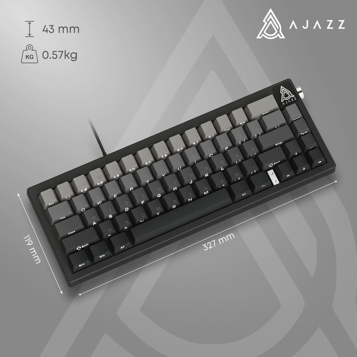 Клавиатура Ajazz AK650 Day Dream switches Gradient Black Gray (AK650-DD-BG)