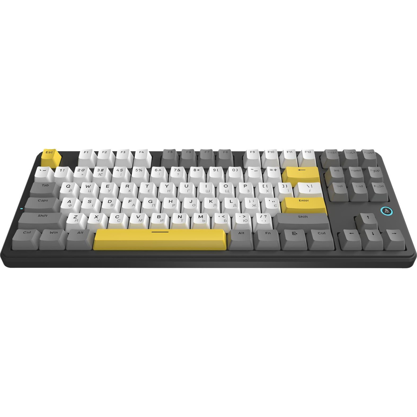 Клавіатура Ajazz AK870 V2 Flying Fish switches Black Gray Yellow (AK870-V2-FF-BGY)