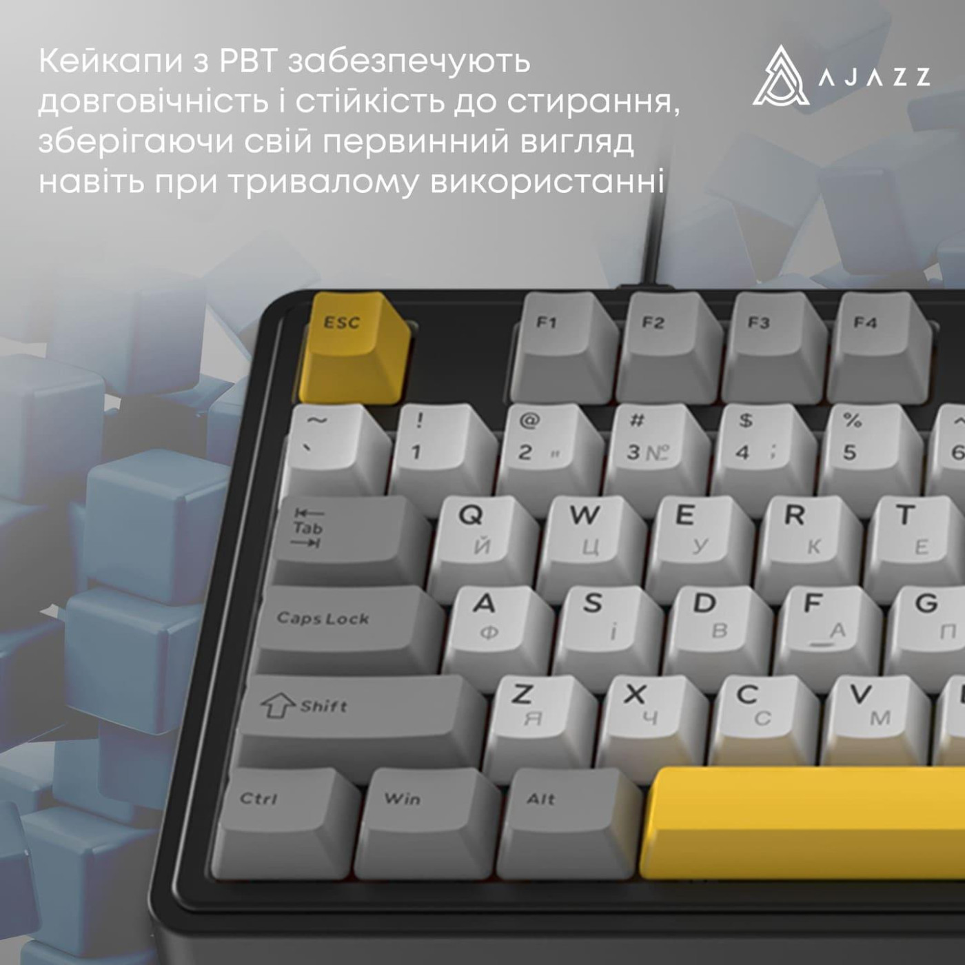 Клавиатура Ajazz AK980 MAX Magnetic switches Black Gray Yellow (AK980-MAX-M-BGY)