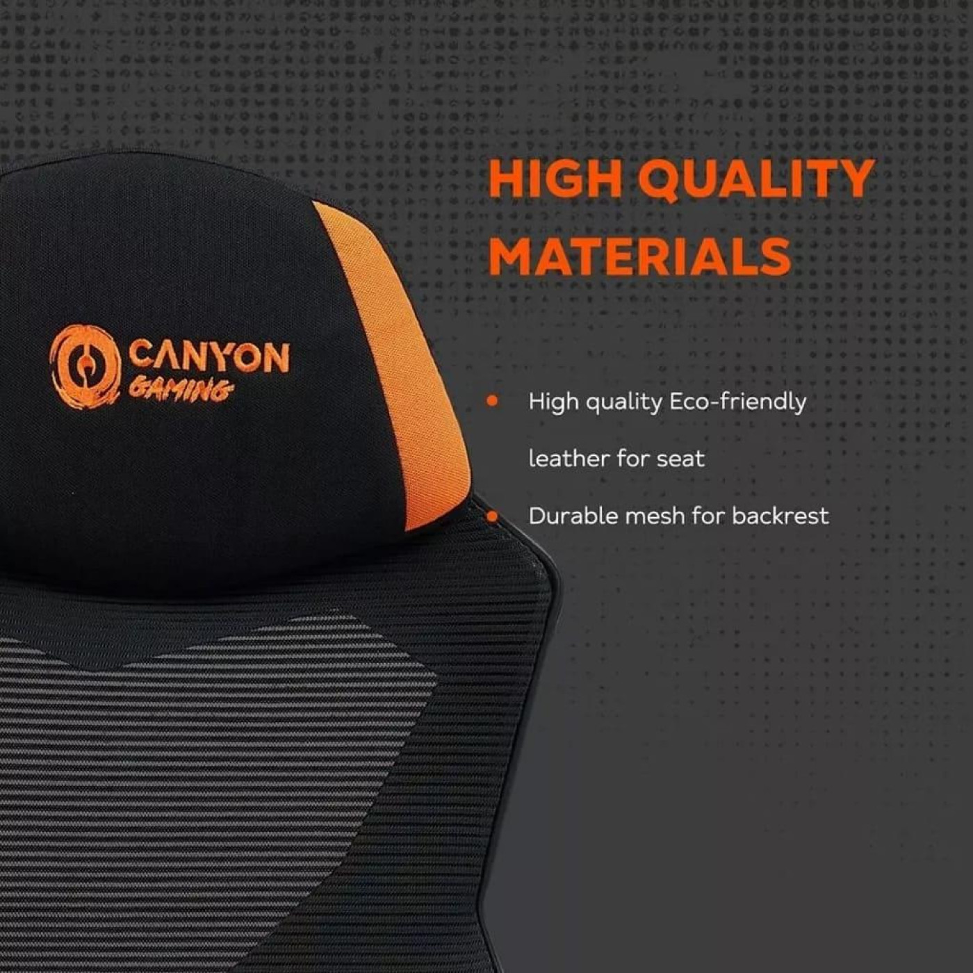 Игровое кресло Canyon Wave MCH02 Mesh Black Orange (CNE-MCH02)