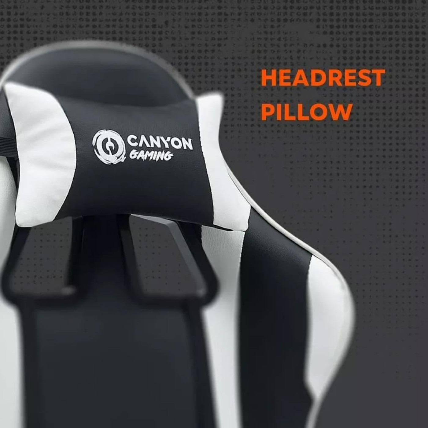 Ігрове крісло Canyon Core SGCH2 Black White (CNE-SGCH2W)