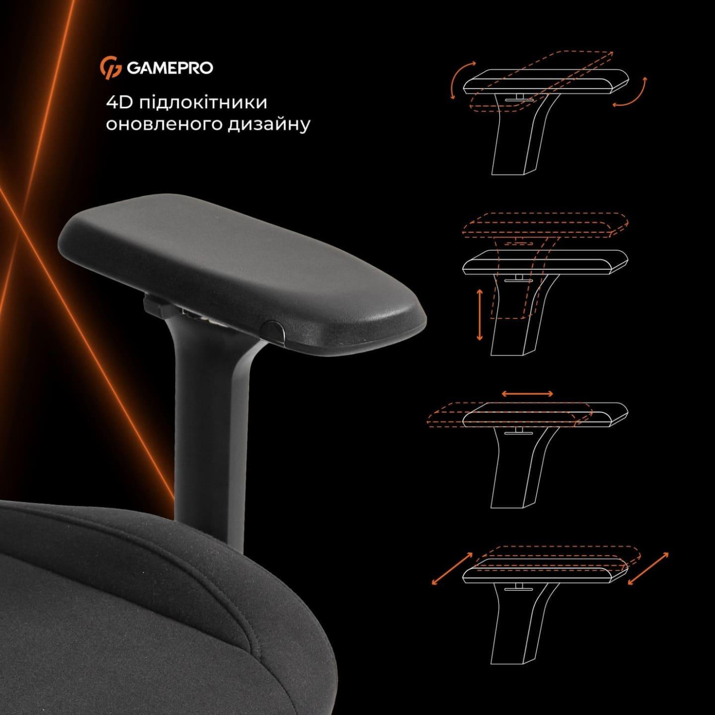 Игровое кресло GamePro GC925B Fabric Black (GC925B)