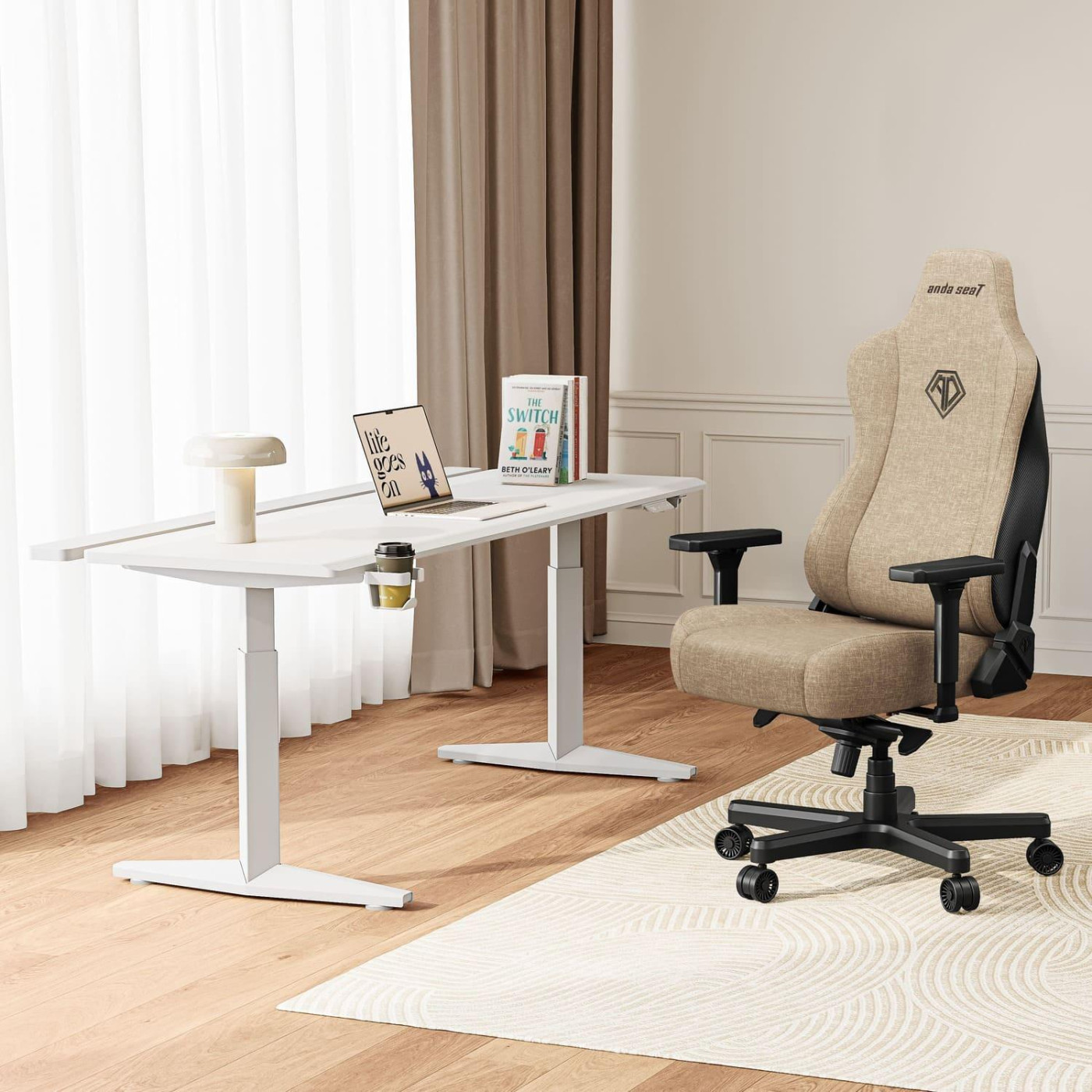 Игровое кресло Anda Seat Kaiser 3E XL Dark Beige Fabric (AD23YC-XL-09-H-CF-H01)