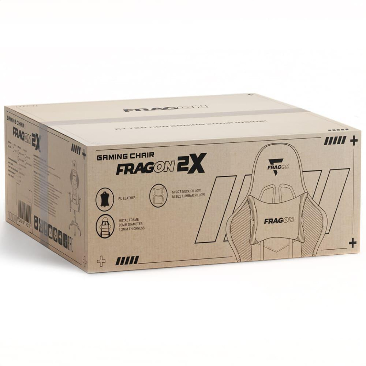 Игровое кресло FragON 2X Series (FRGN_2X_R2_WHITE ) Black-White (FRGN_2X_R2_WHITE)