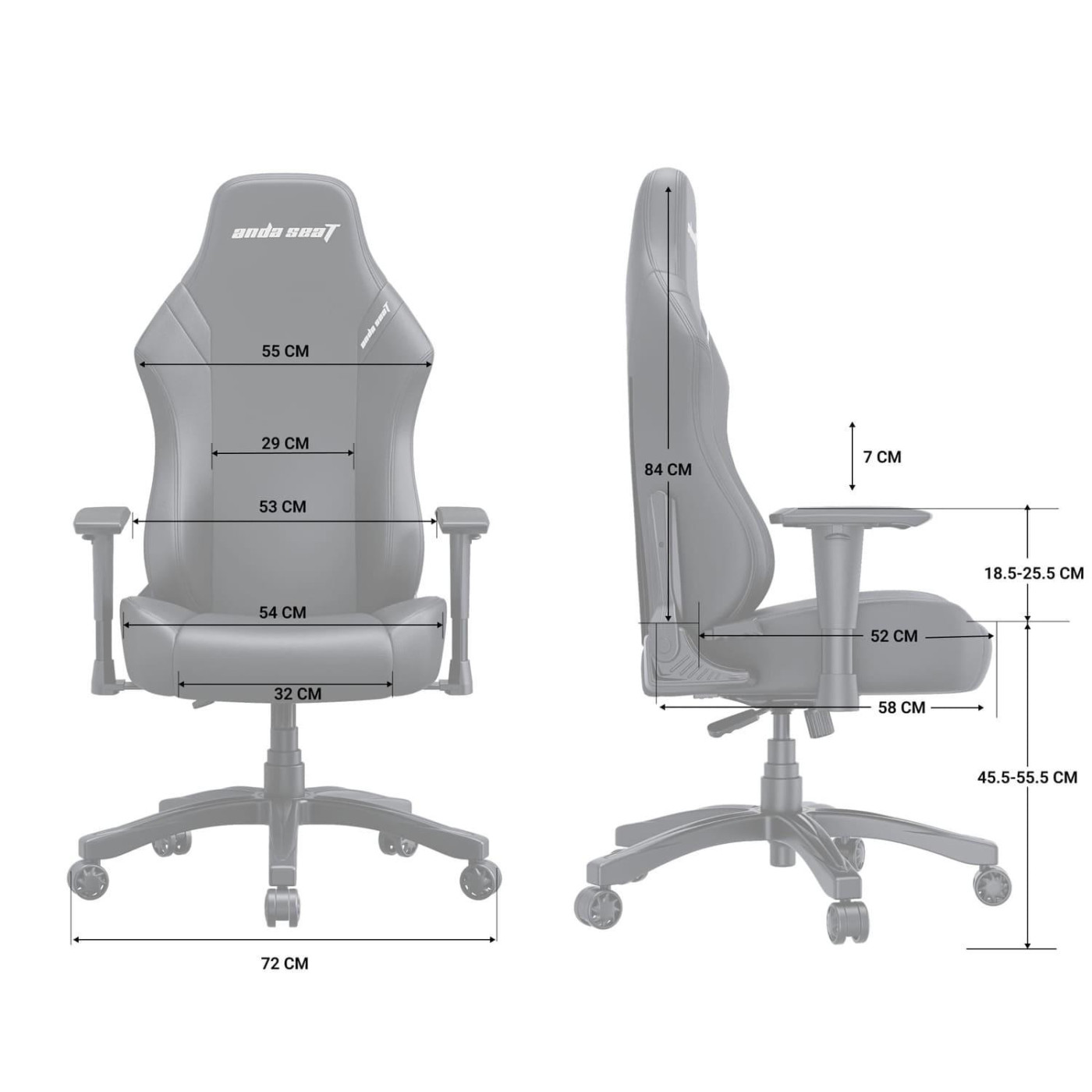Ігрове крісло Anda Seat Luna Size L Pink Fabric (AD18-44-P-F)