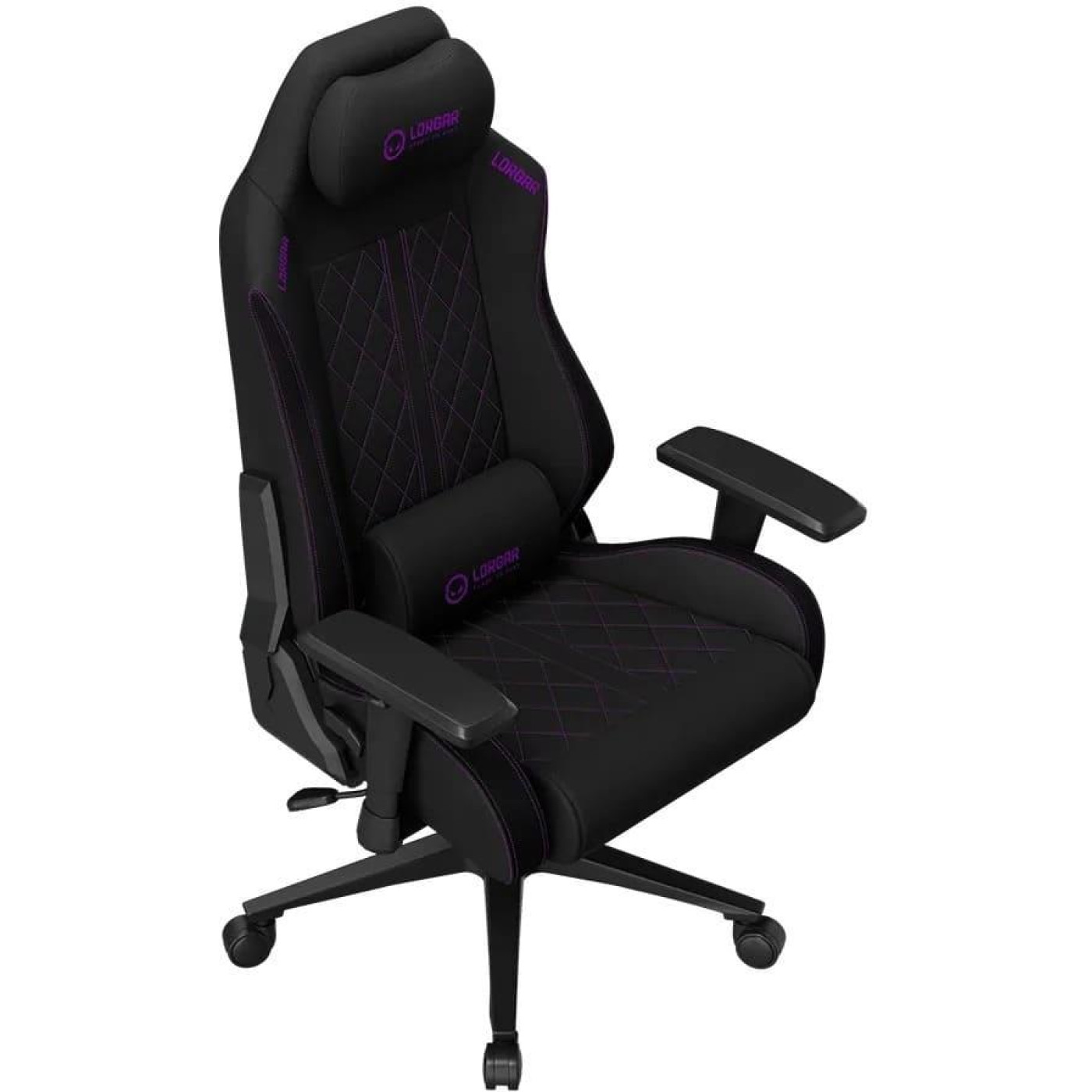 Ігрове крісло Lorgar CHA41 Premium Anti-Stain Fabric Black/Purple (LRG-CHA41-BK-PR)
