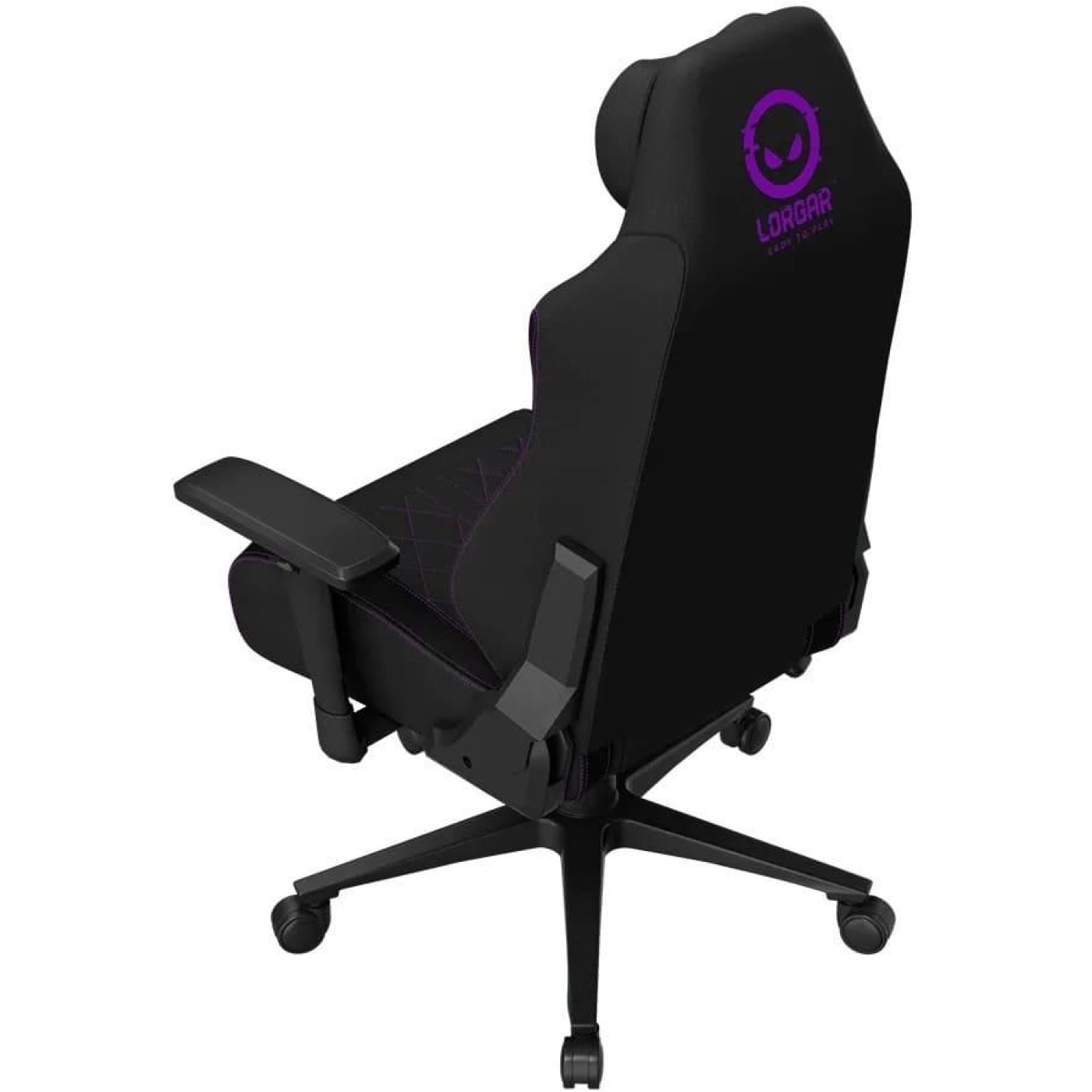 Ігрове крісло Lorgar CHA41 Premium Anti-Stain Fabric Black/Purple (LRG-CHA41-BK-PR)
