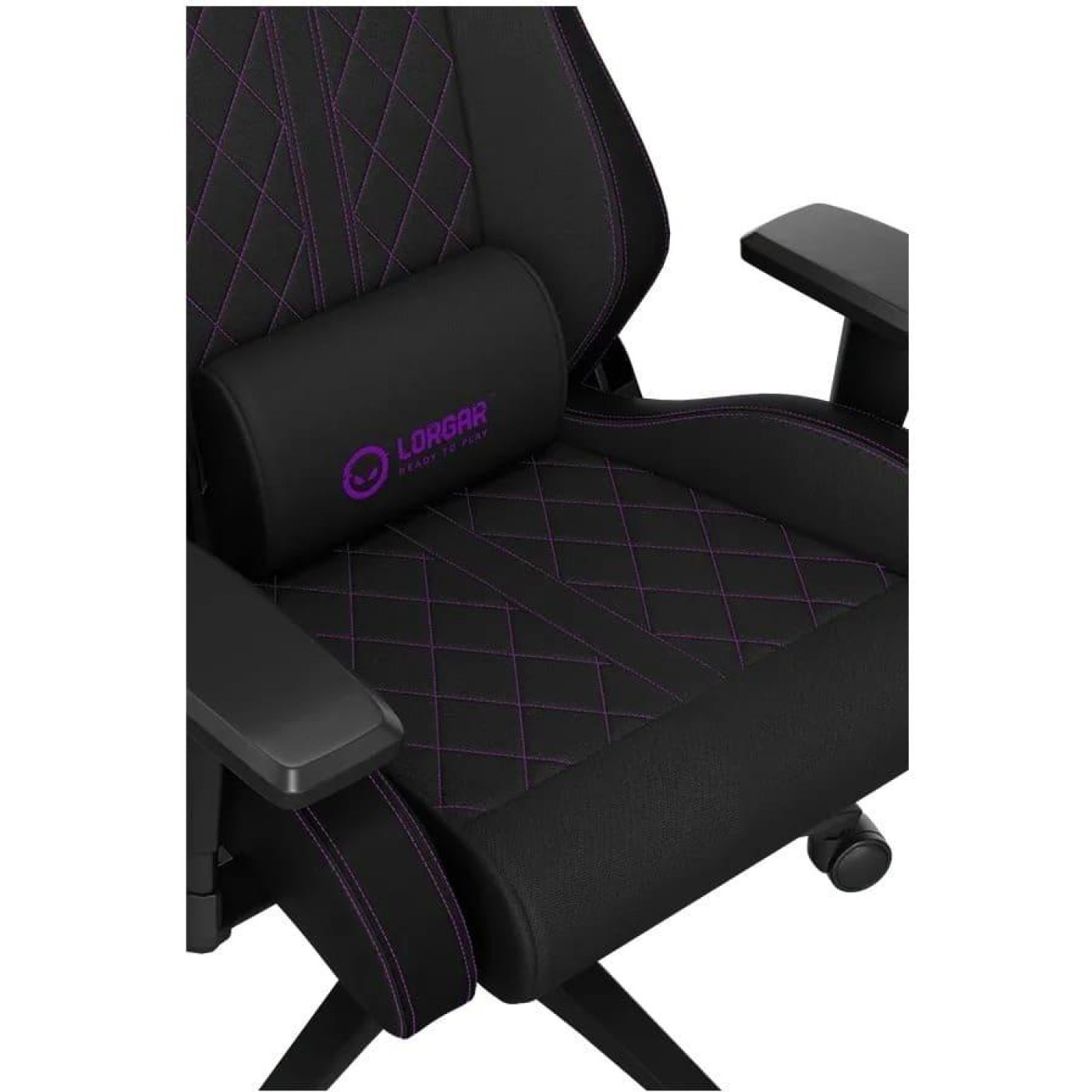 Ігрове крісло Lorgar CHA41 Premium Anti-Stain Fabric Black/Purple (LRG-CHA41-BK-PR)