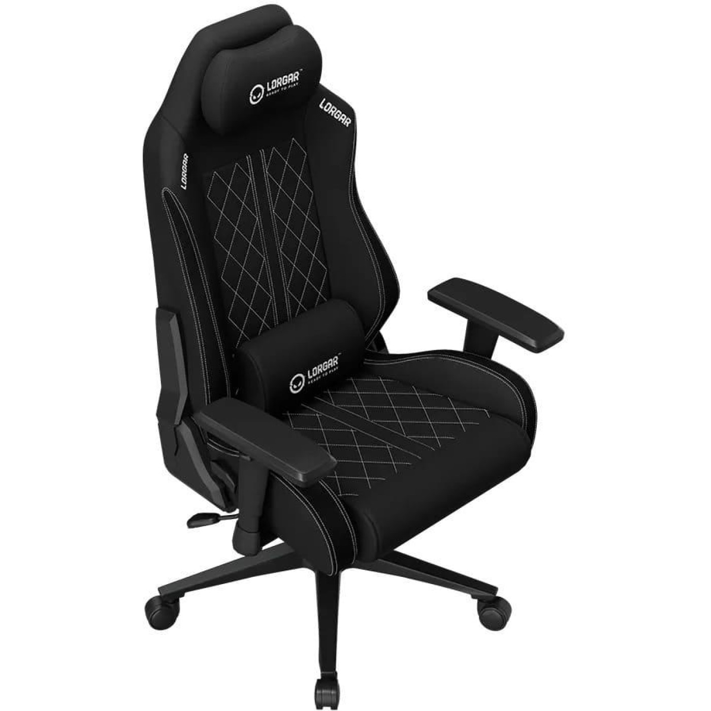 Ігрове крісло Lorgar CHA41 Premium Anti-Stain Fabric Black/White (LRG-CHA41-BK-WH)