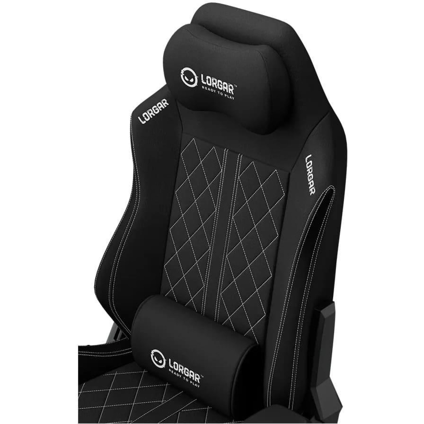 Ігрове крісло Lorgar CHA41 Premium Anti-Stain Fabric Black/White (LRG-CHA41-BK-WH)