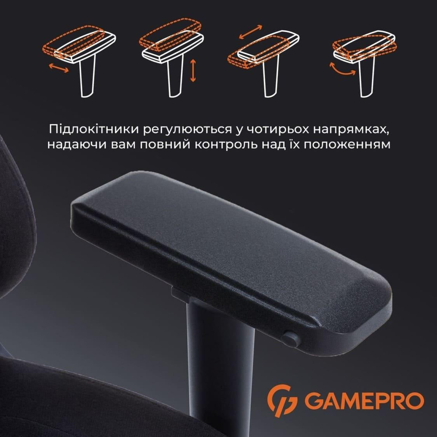 Игровое кресло GamePro FGC750B Fabric Black (FGC750B)