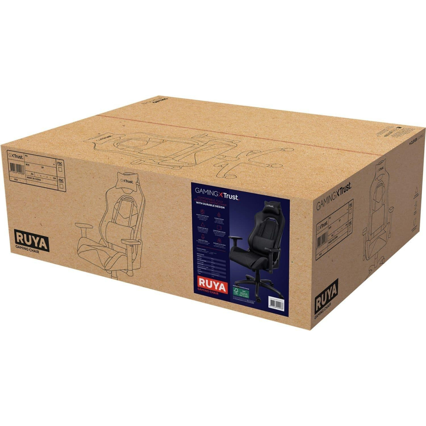 Игровое кресло Trust GXT714 RUYA ECO Black (24908_TRUST)