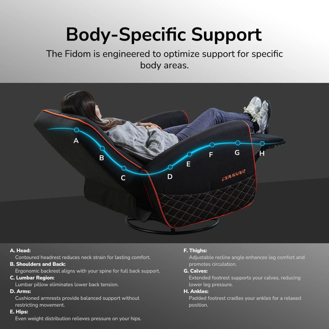 Ігрове крісло Cougar Fidom Black (FIDOM)